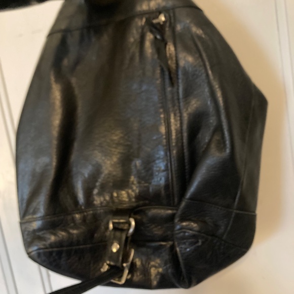 Sven Berkeley Black Leather Sling Backpack California - Picture 6 of 9